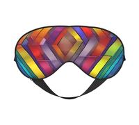 Rainbow Geometric Print Functionality Outdoor Travel Eye Mask Breathable Camping Meditation Yoga Friendly