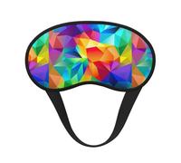Rainbow Geometric Sleep Mask for Side Sleeper, Eye Mask Sleeping for Women Men,for Sleeping with Elastic Band