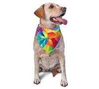 Rainbow GeometricDog Bandanas Cat Puppy Scarfs Washable Pet Handkerchief