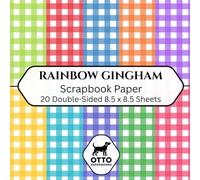 Rainbow Gingham Scrapbook Paper: Double-Sided Craft Paper for Scrapbooking, Junk Journals, Card Making, Origami, DIY Projects and Mixed Media