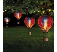 Rainbow Glass Effect Flaming Garden Light Hot Air Balloon Garden Lantern