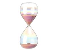 Rainbow Glass Hourglass 30 Minutes Timer Pink Sand Clock Room Desktop Decor Sandglass Wedding Accessories for Home(Round)