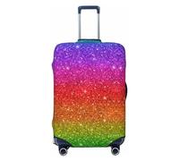 Rainbow Glitter Luggage Cover, Washable Suitcase Covers, Anti-Scratch Suitcase Protector, X-Large, 1