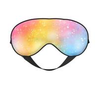 Rainbow_Glitter Print Sleep Mask with Adjustable Strap, Comfortable Eye Cover for Travel, Yoga, Napping, Sleeping & Relaxation