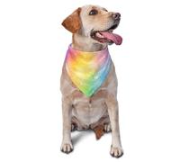 Rainbow_Glitter Printed Graphic Pet Triangle Scarf For Dogs & Cats, Adjustable Cute Pet Bandana For & Photo Shoots