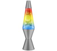 Rainbow Glitz Lava Lamp 14.5in - Yellow & Silver