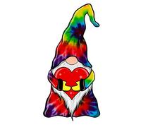 Rainbow Gnome Gonk Vinyl Stickers Heart Laptop Wall Car Window Decals a450 (Large)