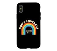Rainbow God's Covenant Genesis 9:13 Bible Christian Lover Case for iPhone X/XS