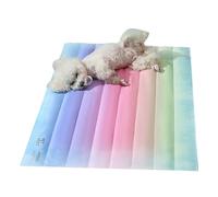 Rainbow Gradient Cat Outdoor Bed | Pet Cooling Pad Fr Hot Weather | Gel Cool Kennel Pad With Soft | Portable Summer Pet Bed Fr Cats And Small Dogs For Garden Or Travel