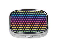 Rainbow Gradient Seamless Pattern,Meta Pill Box 2 Compartment Medicine Case,Portable Organizer,Rectangle Meta Portable Organizer Pill Box 2481 Compartment Medicine Case
