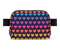 Rainbow Gradient Seamless Pattern, Square Waist Bag Travel Bum Bag Casual Chest Bag Fanny Pack for Men Women