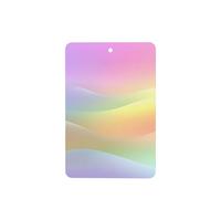 Rainbow Gradient Subtle Wavy Car Air Fresheners 4 Pcs Hanging Scented Cards Fragrance Scented Cards For Car Aromatherapy Tablets