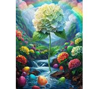 Rainbow Green Rose 500 Pc Classic Jigsaw Puzzle Animals And Plants Puzzle for Adults Hard Challenging Hobby Home Decor Poster High-grade Rigid Cardboard 500 PCS