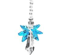 Rainbow Guardian Angel Crystal Glass Suncatcher Pendants Window Hanging Decor Ornament for Home Car Decoration(Royal Royal)