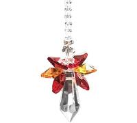 Rainbow Guardian Angel Crystal Glass Suncatcher Pendants Window Hanging Decor Ornament for Home Car Decoration(Red)