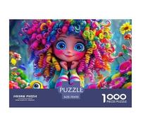 Rainbow Hair Girl 1000 Pieces Jigsaw Puzzles For Adults Family Challenge Toys Stress Relieving Entertainment Exercise The Memory of The Brain for Adults And Kids, Age 12 Years Up 70x50cm/1000pcs