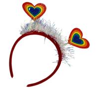 Rainbow Hair Hoop Plush Plastic Headband for Women Adults | Pride Month Painted Shape, Adjustable Size, Not Easy to Fall, Parties and Masquerade Parties