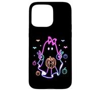 Rainbow Halloween Ghost Girly Bow Pumpkin Peace Sign Girls Case for iPhone 15 Pro Max