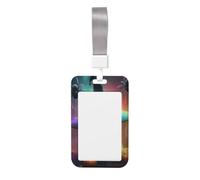 Rainbow Halloween Ghost Witch Hat Spiders 1 Print Heavy Duty Badge Holder with Retractable Reel, Id Badge Holder Key Card Work Badge Clip for Nurse Teacher Student Office Women Men