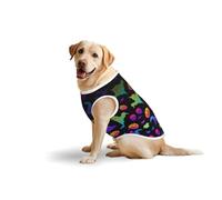 Rainbow Halloween Ghost Witch Hat Spiders Casual Stretch Pet Vest T-Shirts, Comfort Cotton Dog Sweatshirt Sweater Vest For Large Dogs (3xl-5xl)