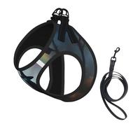 Rainbow Halloween Ghost Witch Hat Spiders Harness Leash Set for Cat and Dog, Reflective Vest for Small Pets Walking Escape-Proof