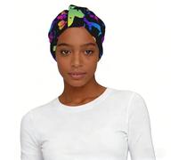 Rainbow Halloween Ghost Witch Hat Spiders Print Minimalist Turban for Women Soft Elastic Printed Head Wrap Daily Comfort Classic Headscarf