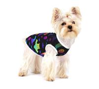 Rainbow Halloween Ghost Witch Hat Spiders Print Small Dog Clothes Pet Vest, Soft Cotton Sleeveless T-Shirts Breathable Pet Tank Top Apparel For Puppies And Cats