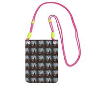 Rainbow Halloween Ghost Witch Hat Spiders Printing Small Phone Crossbody Shoulder Holsters Bag.Fits All Cell Phones.Use For Running.Walking.Biking, Fuchusia, One Size