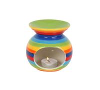 Rainbow Hand Painted Oil Burner, Wax Melt warmer, Tart Burner
