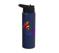 Rainbow Hands Pointing at Star and Moon Gay Pride LGBT Stainless Steel Insulated Water Bottle