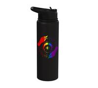 Rainbow Hands Pointing at Star and Moon Gay Pride LGBT Stainless Steel Insulated Water Bottle