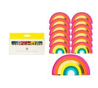 Rainbow Happy Birthday Candle Letters & Rainbow Birthday Plates Bundle