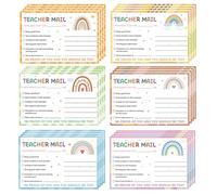 Rainbow Happy Mail Teacher Notes to Parents Classroom Good Behavior Incentive Motivational Cards 60 Pcs Motivational Notes Positive Postcards For Home,Preschool, Kindergarten, Elementary (Color2)