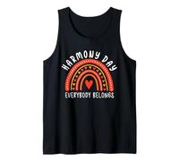 Rainbow Harmony Day Everyone Funny Belongs Harmony Day Quote Tank Top