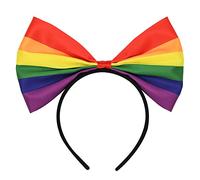 Rainbow Headband Bowknot Pride Head Bopper for Women, Pride Rainbow Hair Accessories