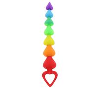 Rainbow Heart Anal Beads | Multicoloured | from Toy Joy