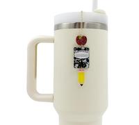 Rainbow Heart Cup Accessories- Pride Day Water Bottle Chain Tumbler Straw Toppers Charm with Pendant for Stanley 30oz 40oz (Book)