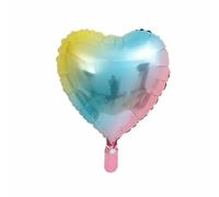 Rainbow Heart Foil Balloon, 45cm