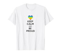 Rainbow Heart Keep Calm and Be Proud T-Shirt