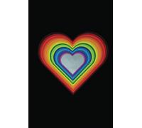 RAINBOW HEART Notebook: BLANK white paper, 120 page 6”x9” pad with POP ART cover for school, college, art, math, computer, science, students, artists, ... destined for a blank canvas: Creatives