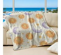 Rainbow Heart Star Cloud Printed Kids Blanket, Soft Pink Purple Yellow Blue Cartoon Flannel Throw Blanket for Children's Bed and Sofa Decor (02,75 x 100cm)