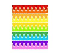 Rainbow Heart Upside Down Men's T-Shirt - White - XXL - White