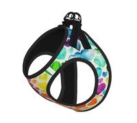 Rainbow Hearts Printing Puppy Summer Vest Harness With Reflective,Dog Accessories For Small Medium Large Dogs And Cats