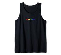 Rainbow Hearts Subtle Rainbow Flag Gay Pride Month LGBT Tee Tank Top