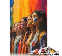 Rainbow Hearts Women Puzzle for Adults And Teenagers 1000 Pieces Puzzle for Adults For Family Fun & Game Night 1000pcs (75x50cm)