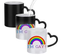 Rainbow Heat Change Mug, Novelty Mug, Funny Rude Mug, Message Appears as it Heats - Perfect Novelty Gag Gift, Best Funny Gifts and Pride Accessories