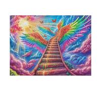 Rainbow Heaven Stairway 500 Piece Jigsaw Puzzle for Adults Jigsaw Weekend Chill Out Activity Challenging Colourful Puzzle for Friends 500 PCS