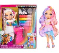 Rainbow High Air Brush & Create - 1 DIY Fashion Doll with Airbrush Market Kit, Washable Rainbow Markers, Long Hair, Purple Eyes, Creative Play for Children 4 to 12+