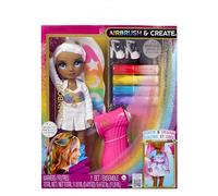 Rainbow High Air Brush & Create - 1 DIY Fashion Doll with Airbrush Market Kit, Washable Rainbow Markers, Long Hair, Grey Eyes, Creative Play for Children 4 to 12+