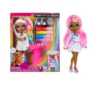 Rainbow High Air Brush & Create - 1 DIY Fashion Doll with Airbrush Market Kit, Washable Rainbow Markers, Long Hair, Grey Eyes, Creative Play for Children 4 to 12+